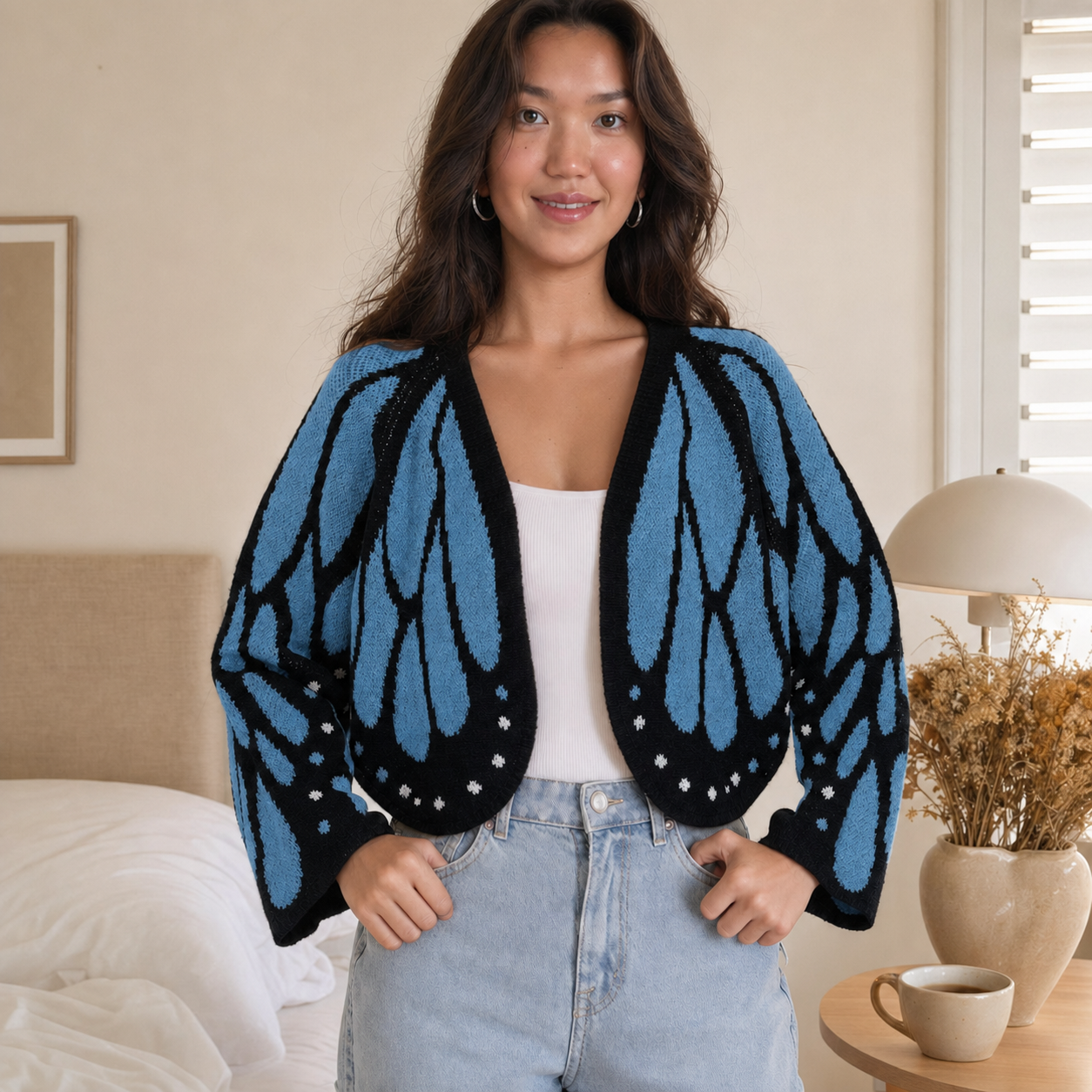 Women's Butterfly Wing Knit Cardigan