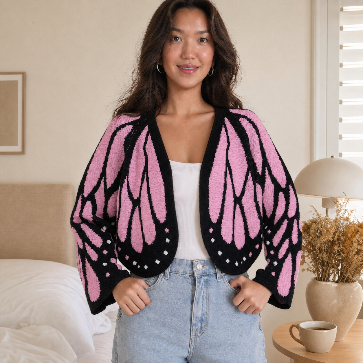 Women's Butterfly Wing Knit Cardigan