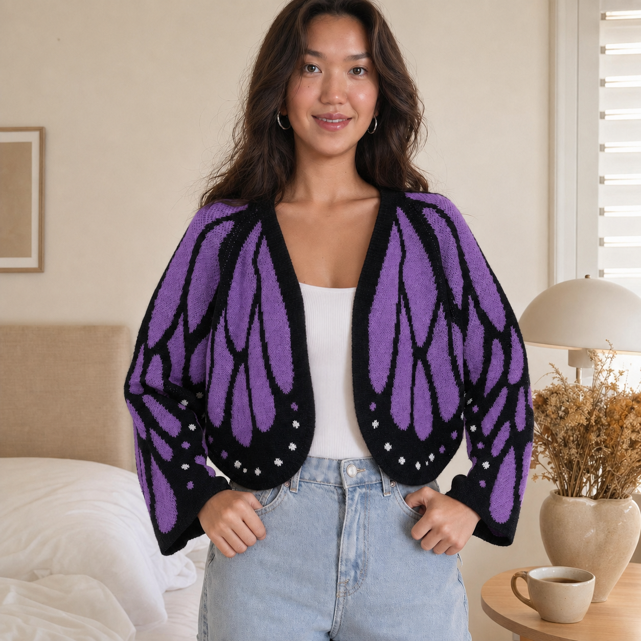 Women's Butterfly Wing Knit Cardigan