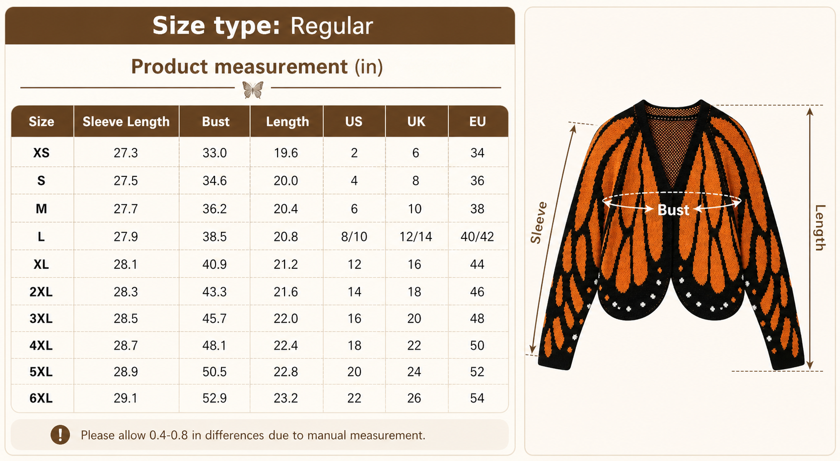 Women's Butterfly Wing Knit Cardigan