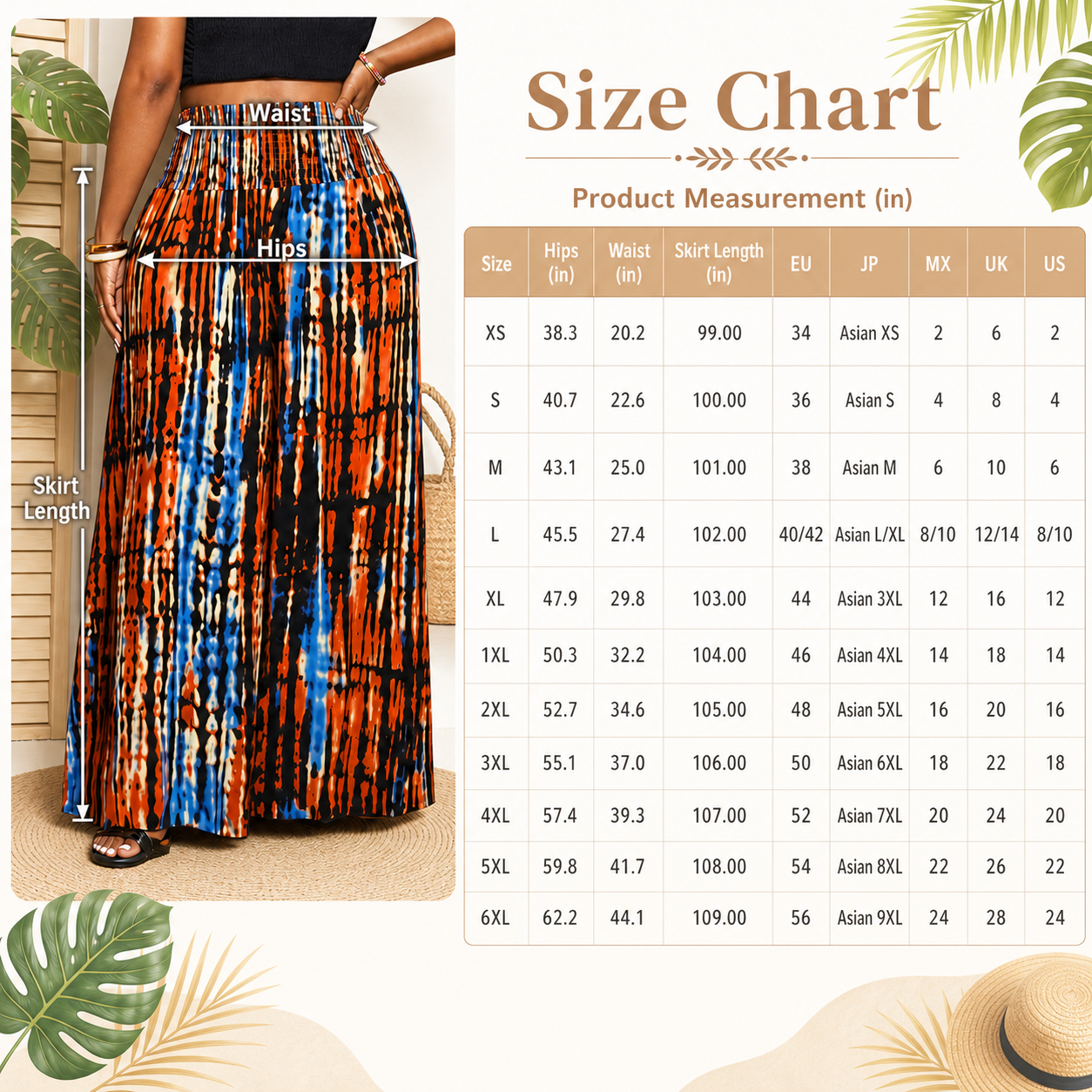 Smocked Waist Printed Maxi Skirt