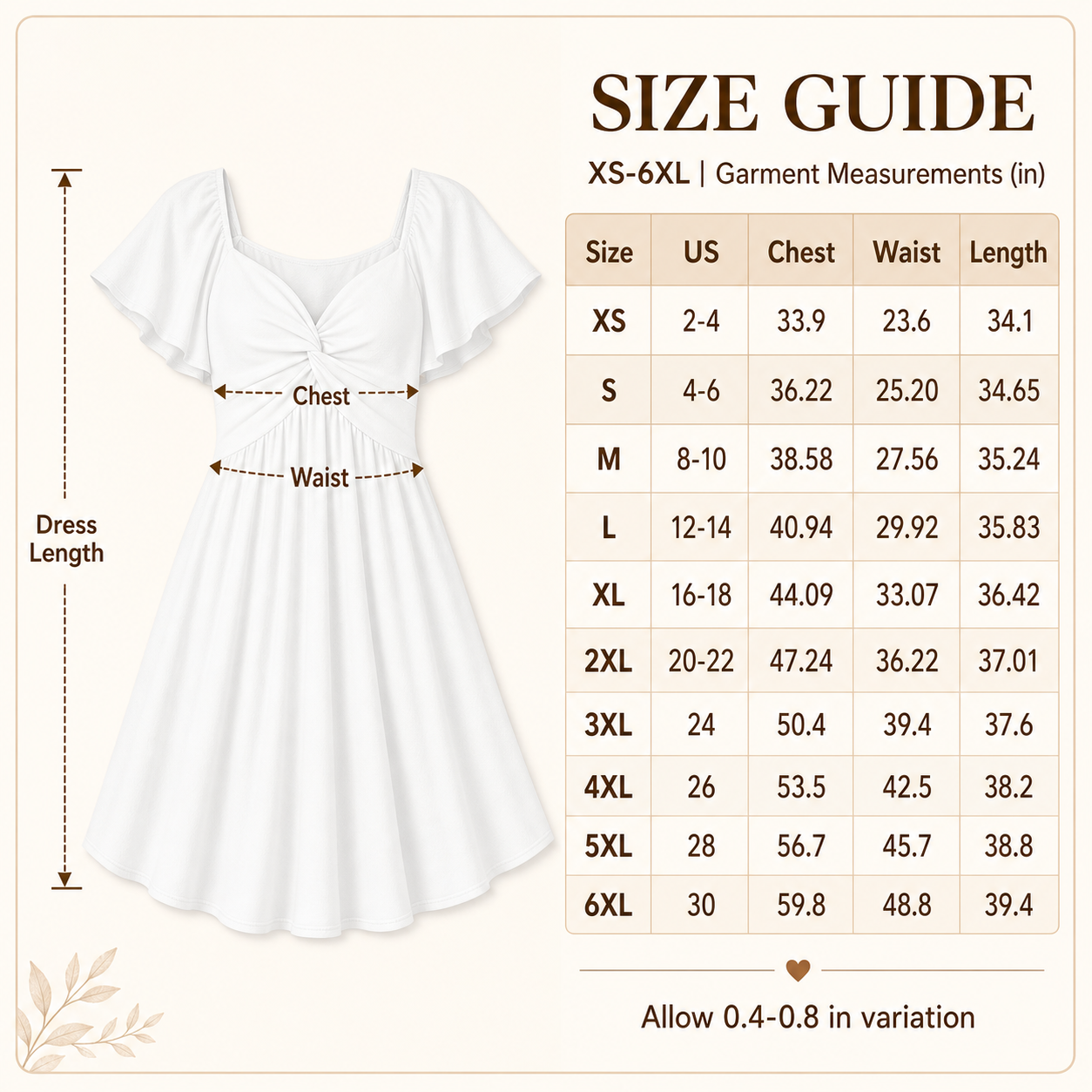 Twist-Front Flutter Sleeve Summer Dress