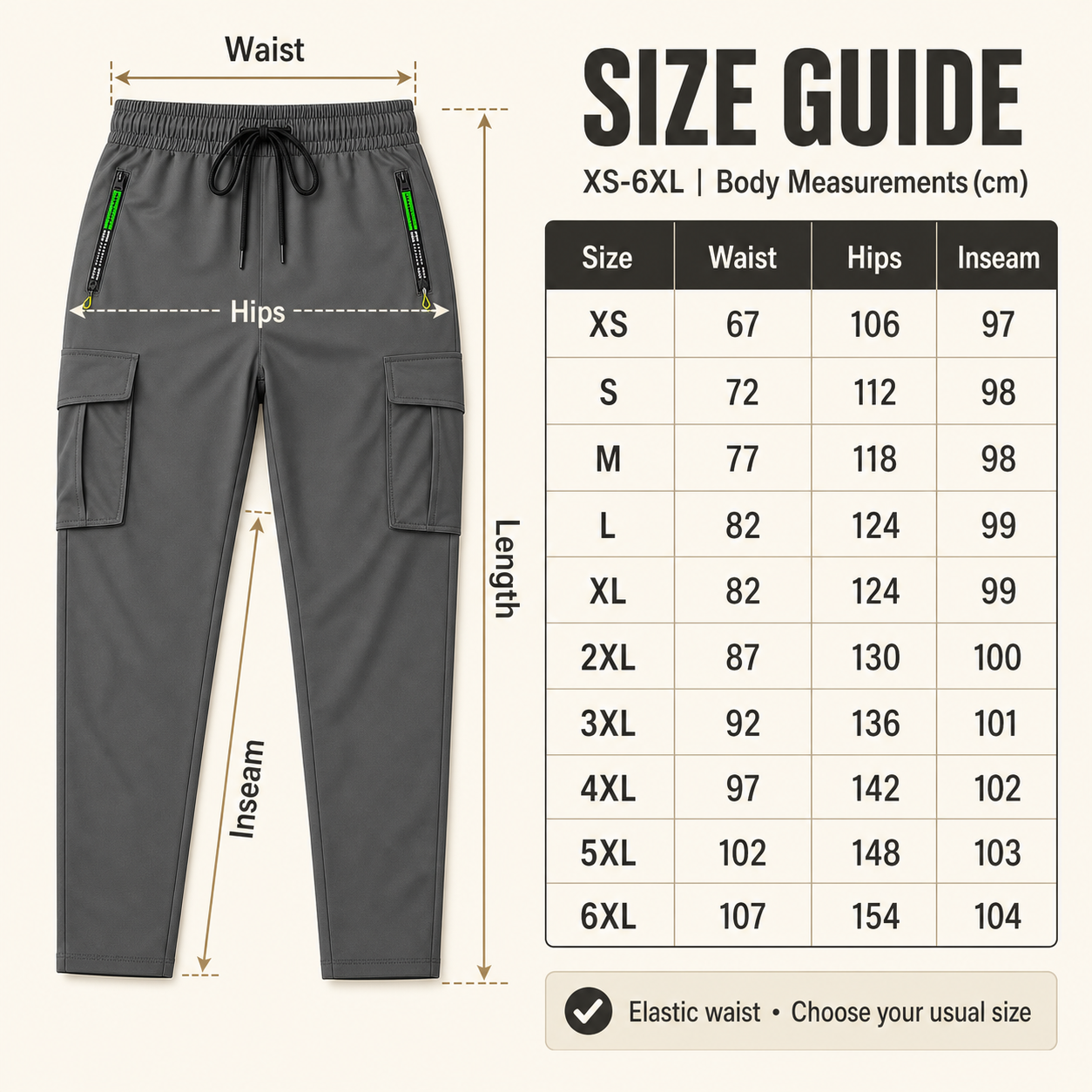 Women’s High Waist Drawstring Cargo Pants