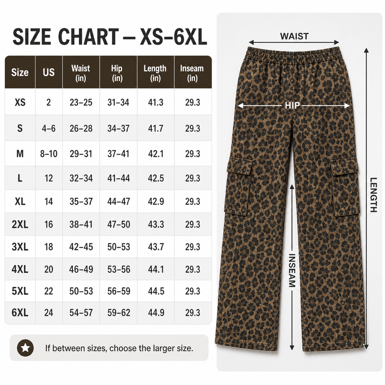 Women’s Leopard Wide-Leg Cargo Pants