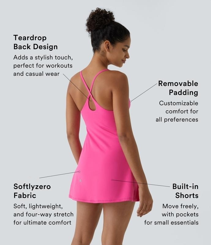 🔥Flash Sale Softlyzero Plush Backless Active Dress-Easy Peezy