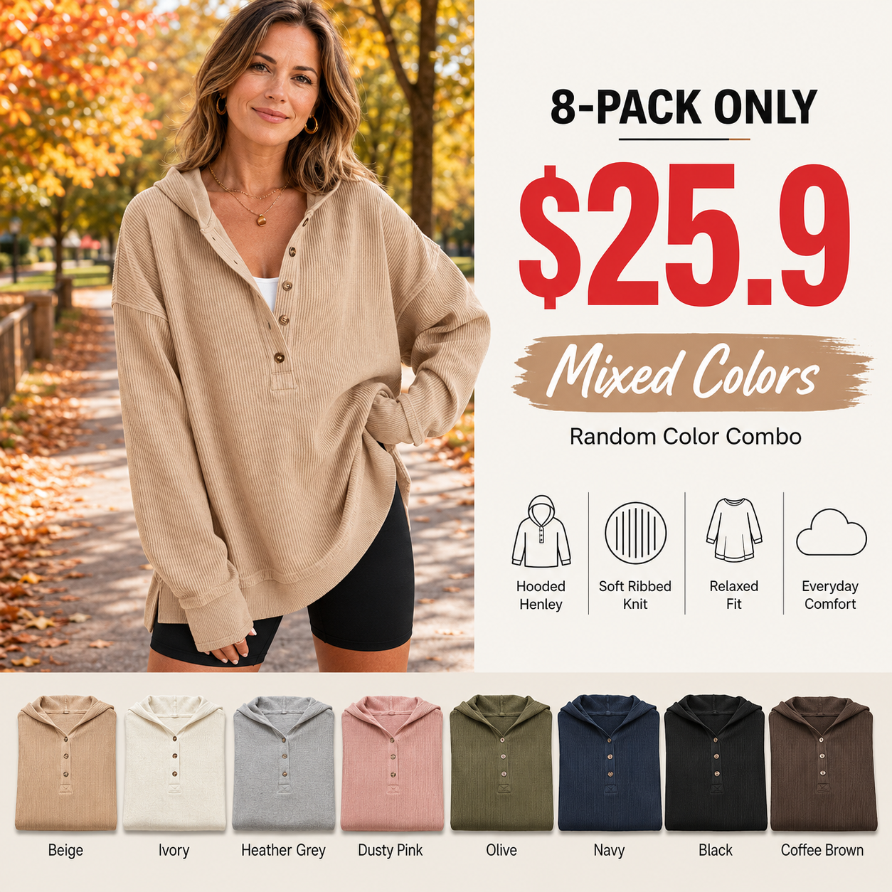 🔥Flash Sale⚡Womens Fashion Long Sleeve Hoodie