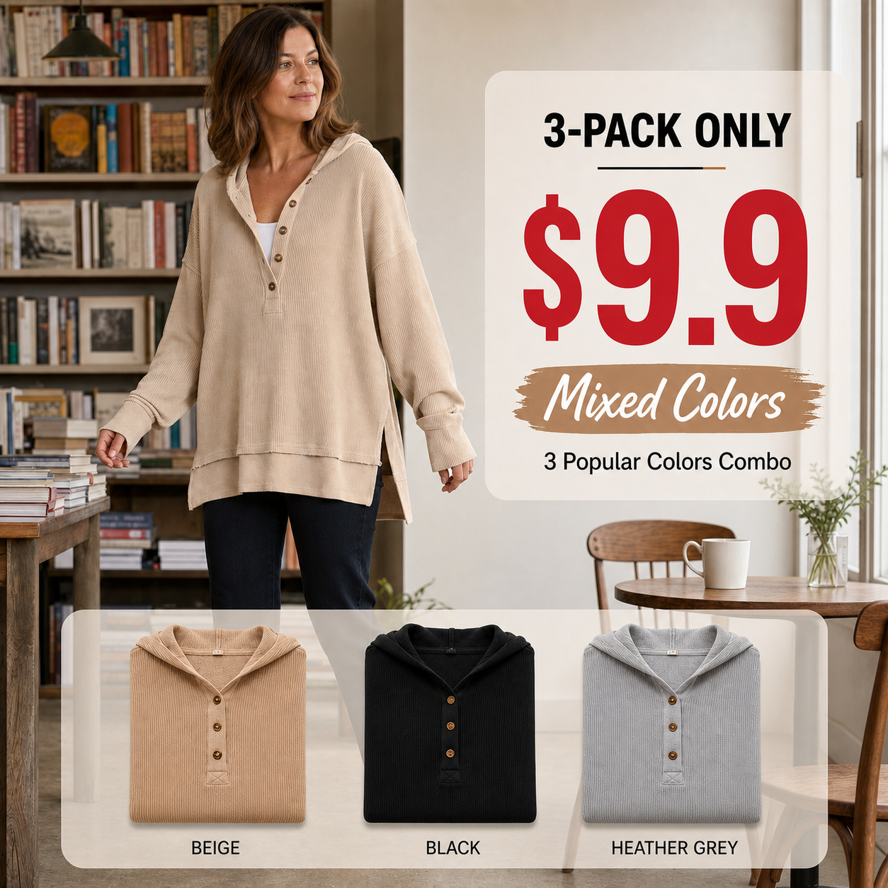 🔥Flash Sale⚡Womens Fashion Long Sleeve Hoodie