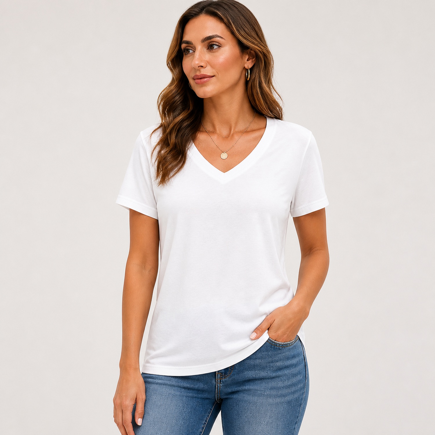 Women's V-Neck Everyday T-Shirts - 8 Pack