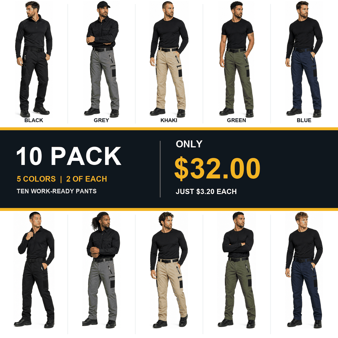 Animated ten-pack tactical work pants offer for $32.00