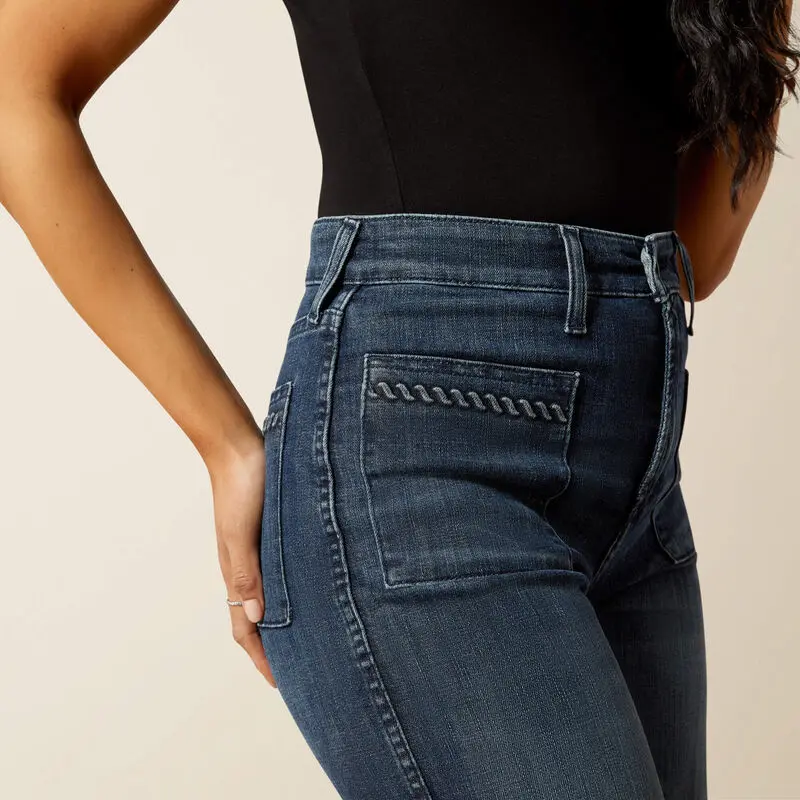 Jill Wide Leg Denim Jeans for Women - Ultra High Rise