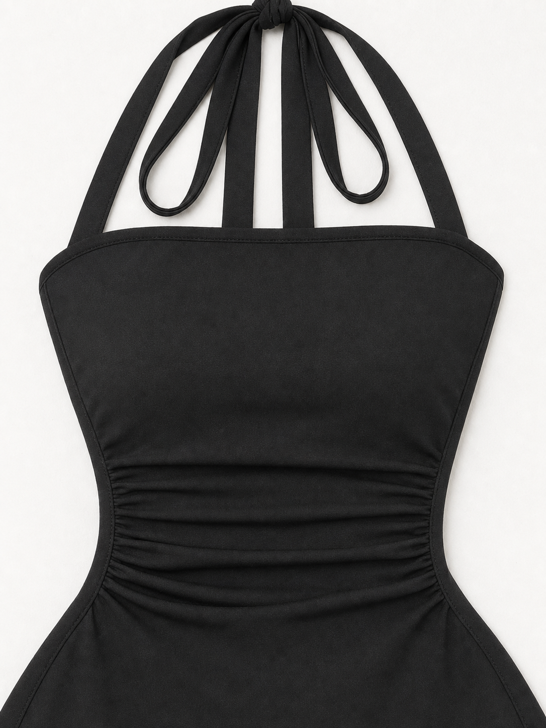 Women's Ruched Tie-Back Halter A-Line Mini Dress - 8 Pack image 5