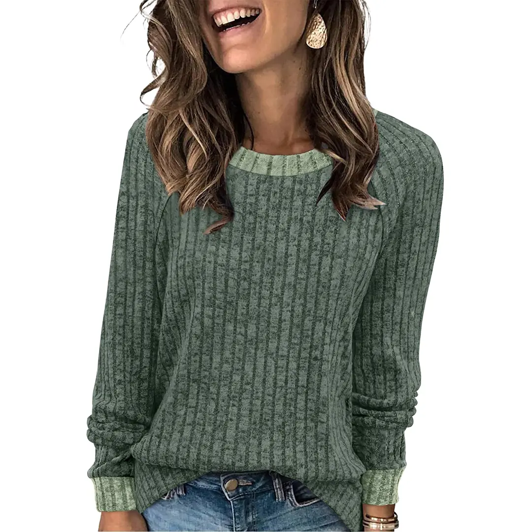 Women's Lightweight V-Neck Knit Tunic Top - Oversized Layering Sweater