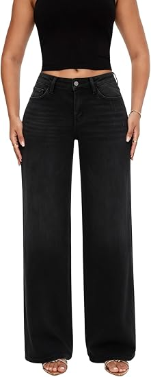 Women's-Mid-Low-Rise-Wide-Leg-Stretch-Jeans---Relaxed-Fit