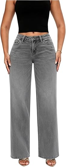 Women's-Mid-Low-Rise-Wide-Leg-Stretch-Jeans---Relaxed-Fit