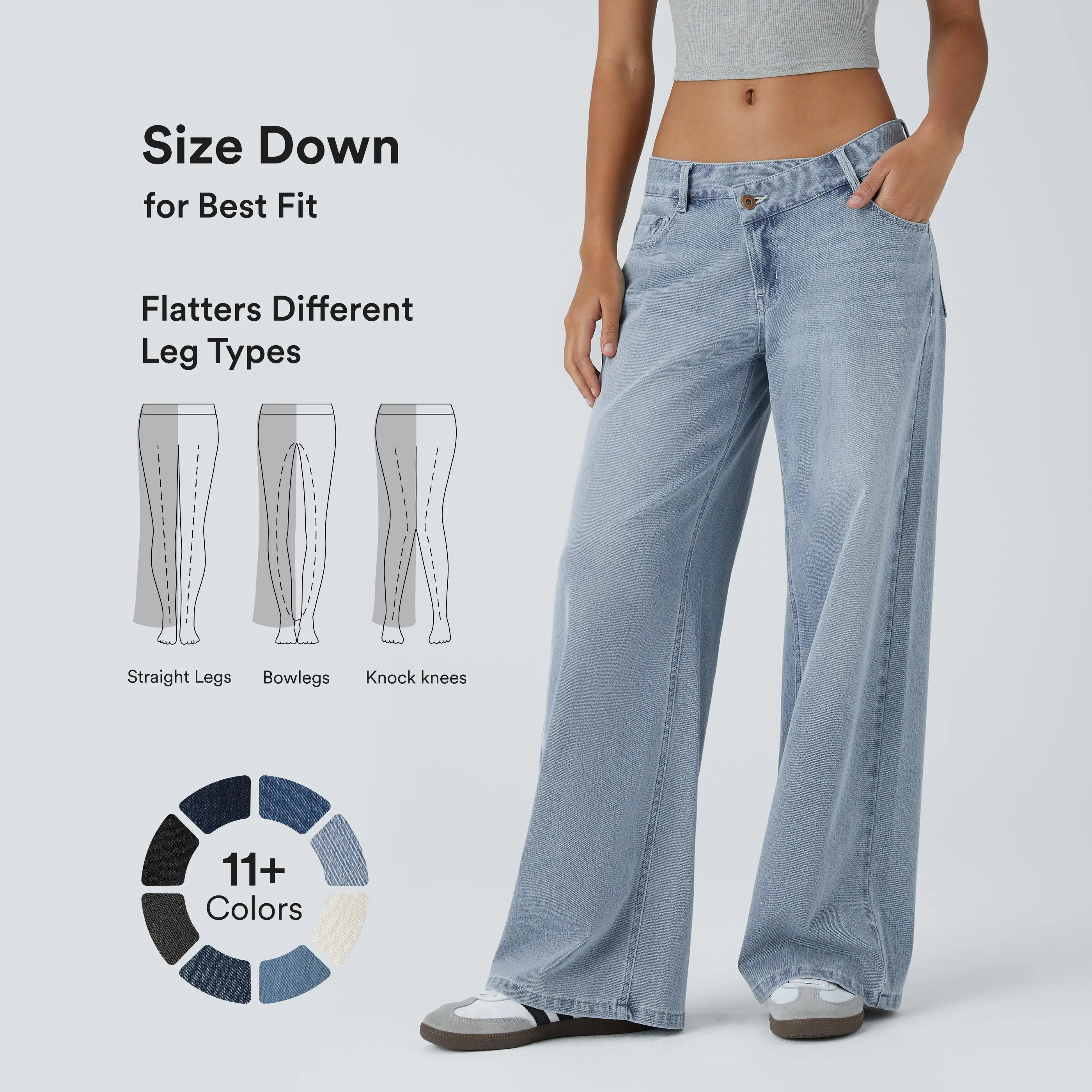 Jeans fit and color selection guide