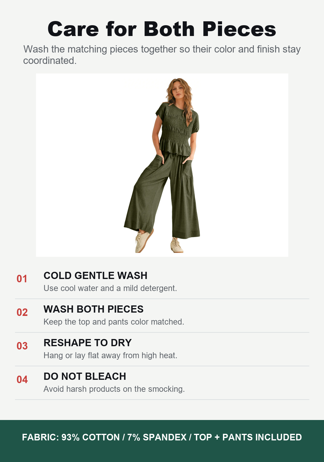 Smocked top and pants set final mobile care guide