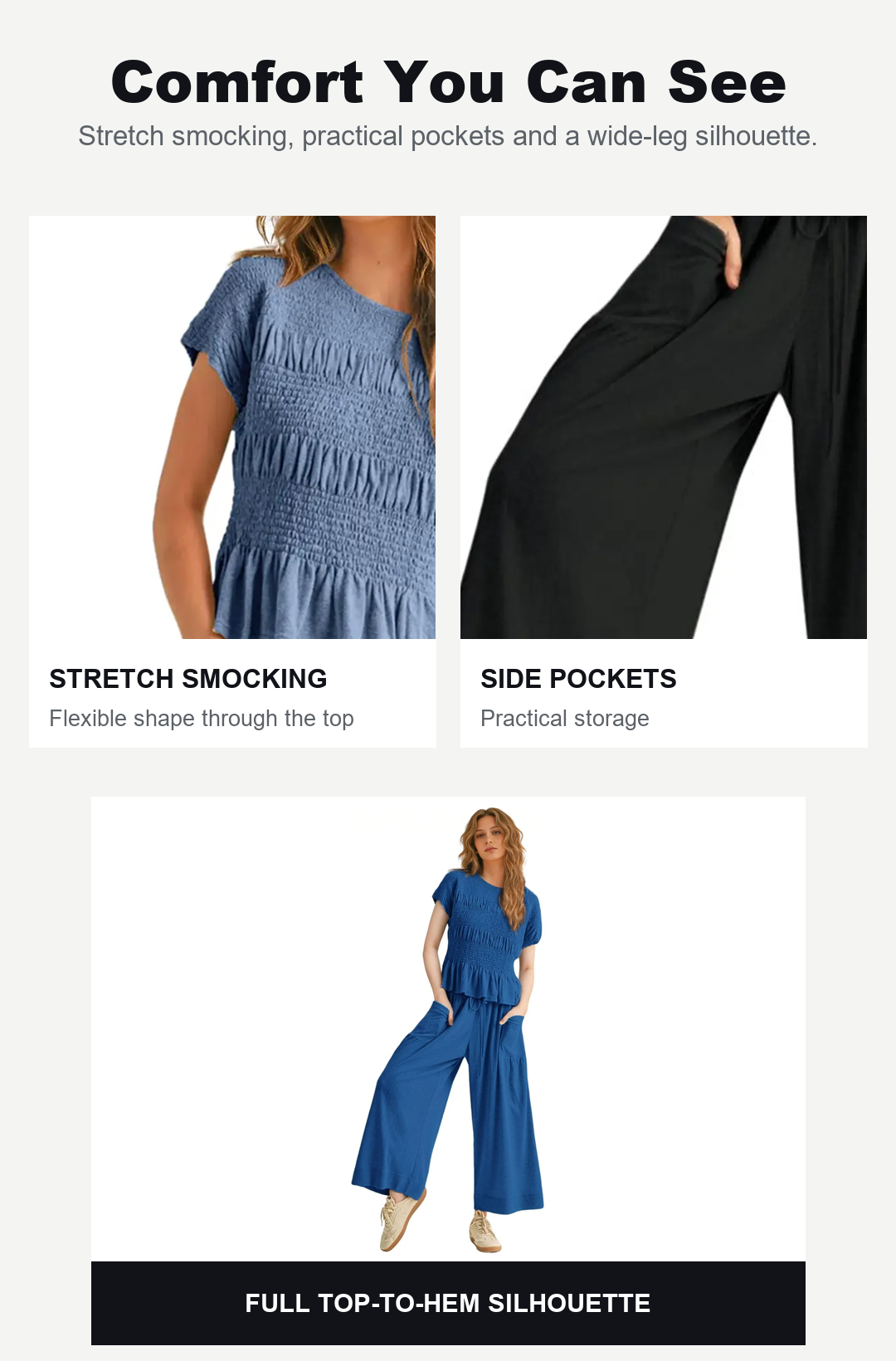 Final smocking pockets and full outfit details