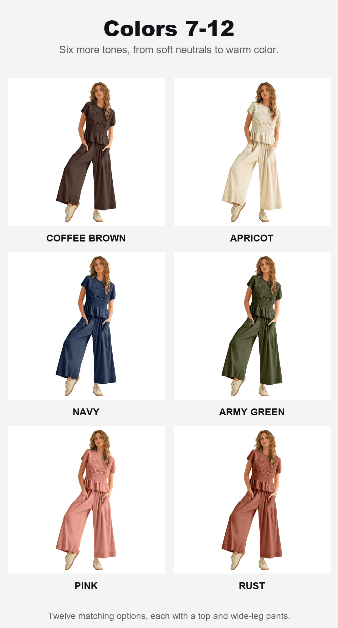 Final complete smocked set colors seven through twelve