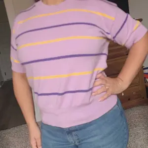 Source customer photo of Purple Stripe knit top for final page