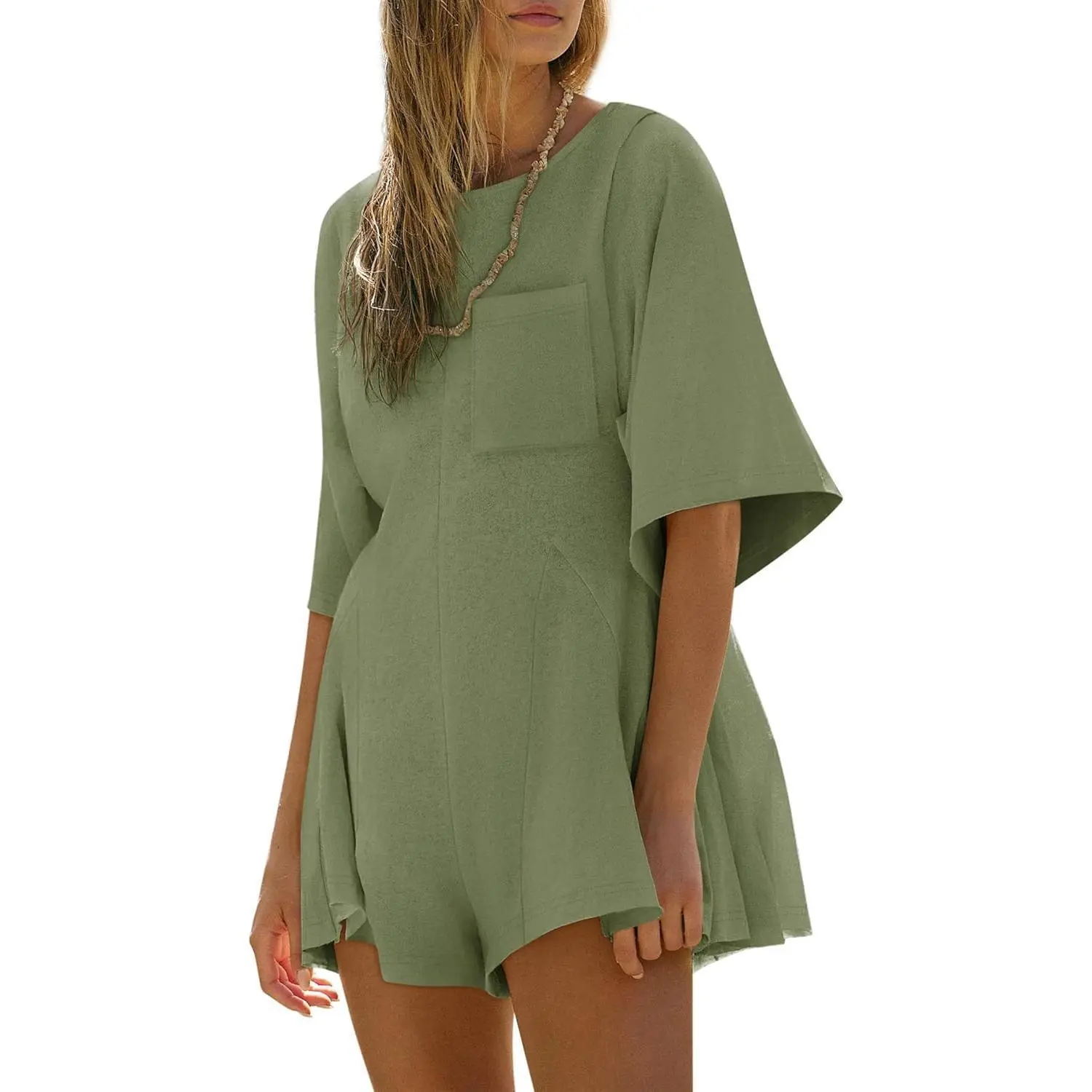 Women's Cotton Rompers - Casual Summer Jumpsuit