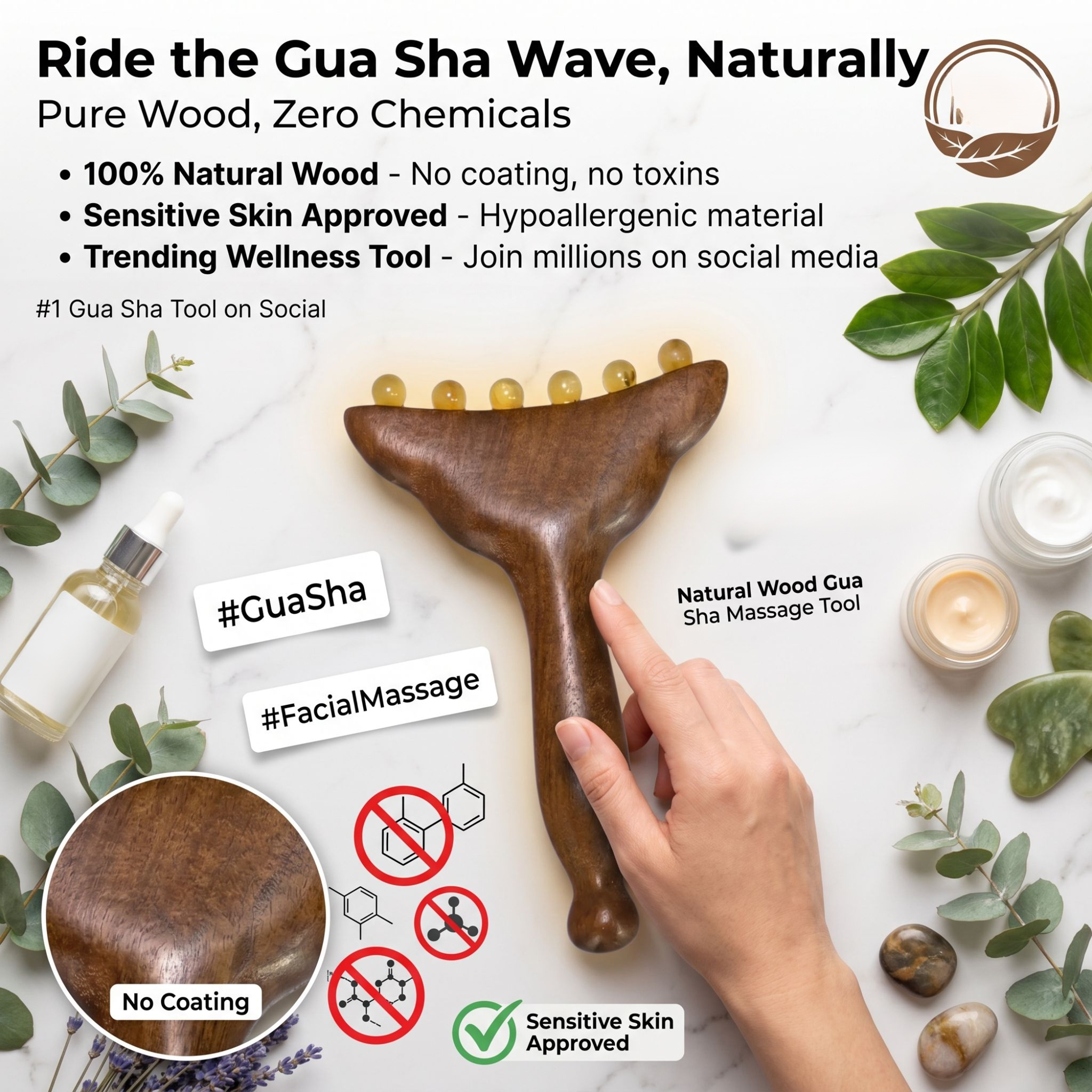 Sheep Horn Beauty Push Massager Mini Tool