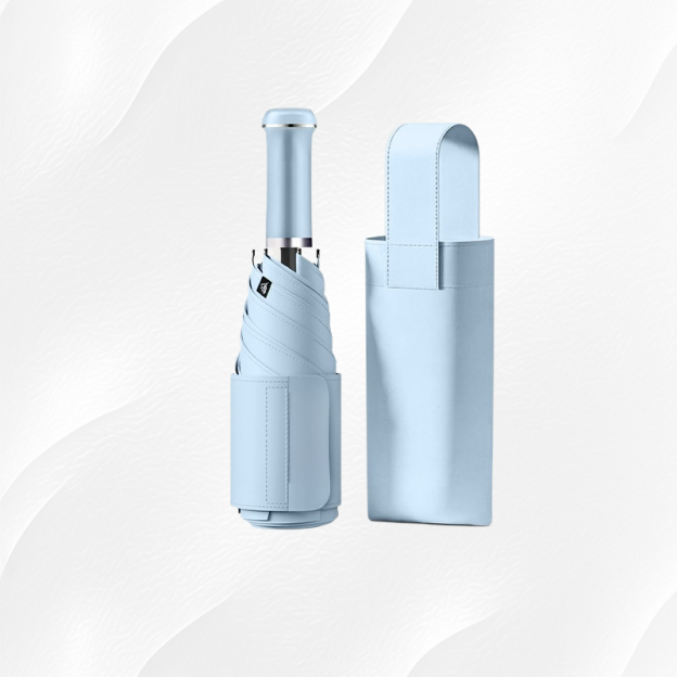 Portable Folding Umbrella with Telescopic Handle, UV Protection, Customizable with Logo