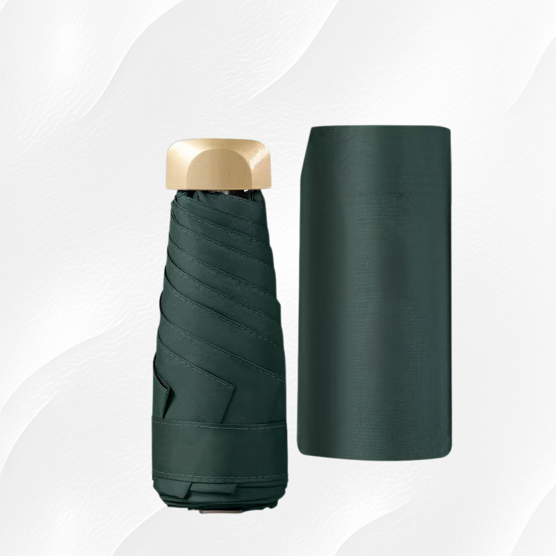 Black Vinyl Folding Pocket Umbrella