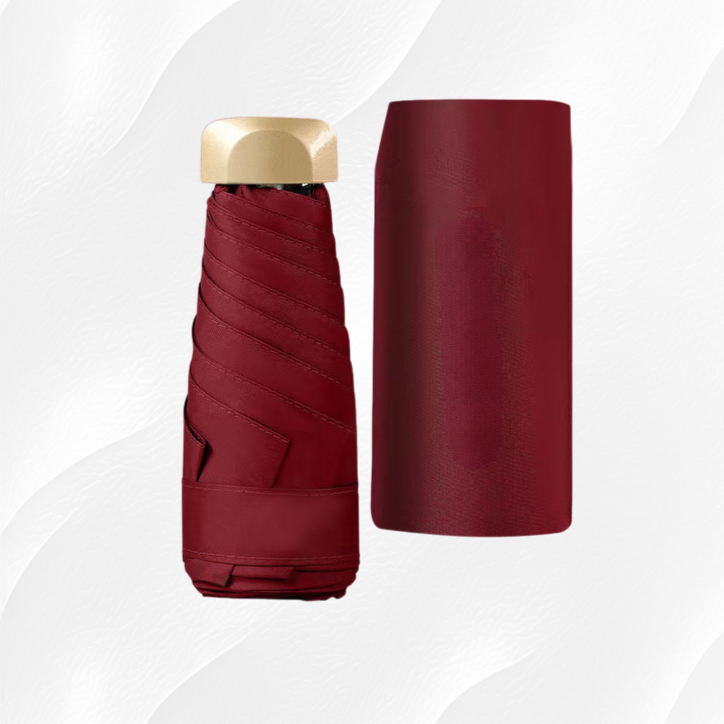 Black Vinyl Folding Pocket Umbrella
