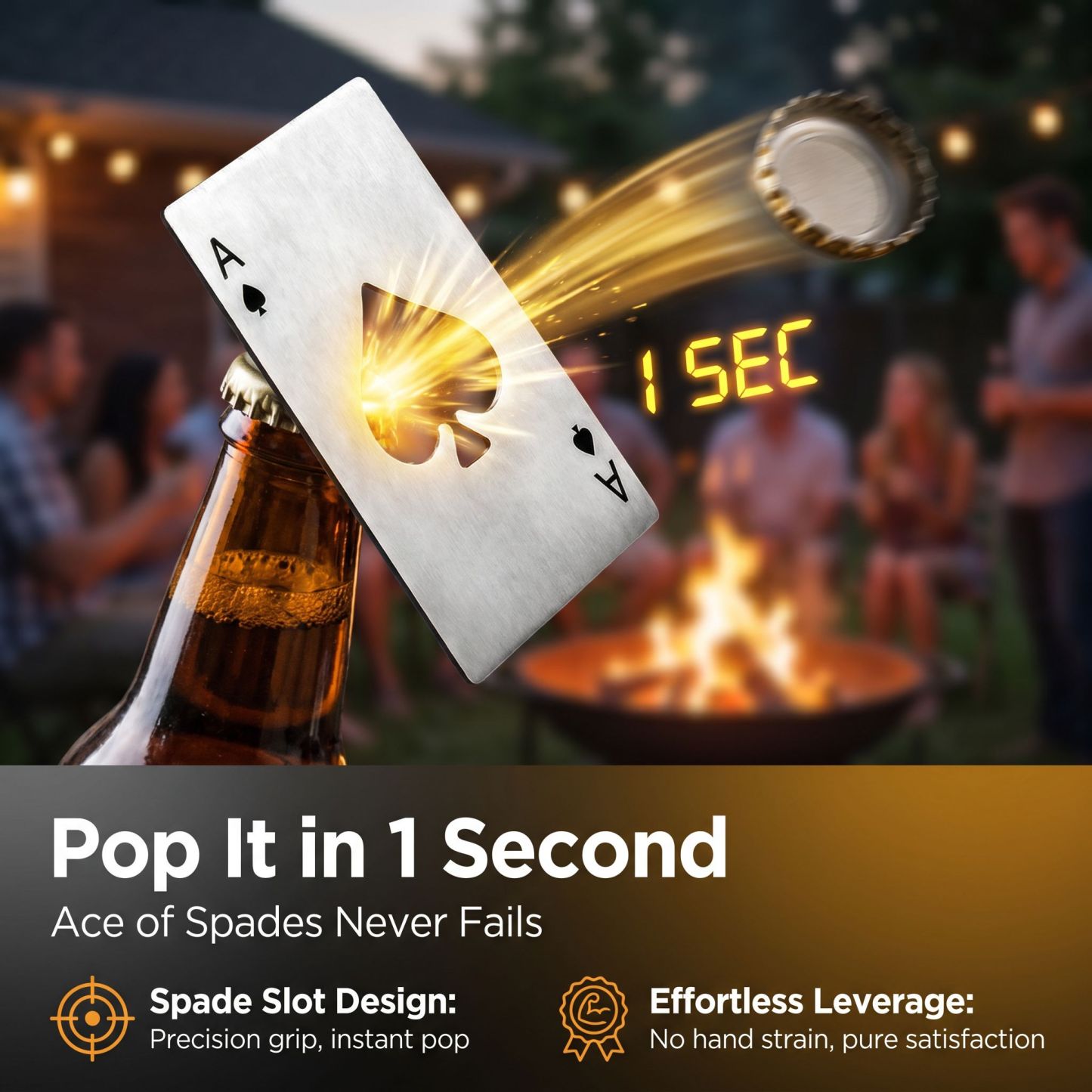 Playing Card Shaped Stainless Steel Bottle Opener Credit Card Style