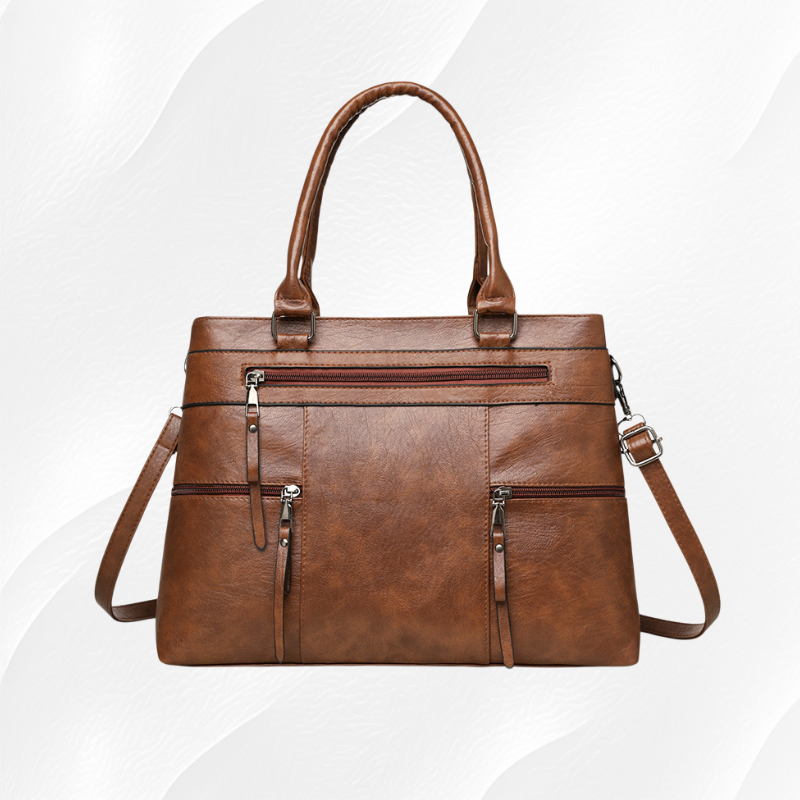 Elegancka, retro damska torba typu tote – duża pojemność, na ramię i przez ramię