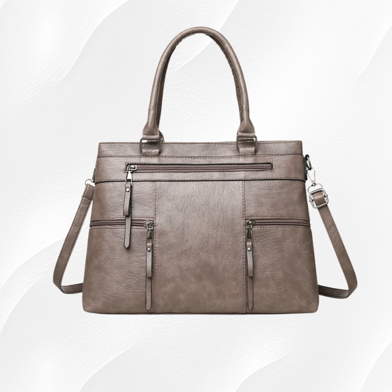 Elegancka, retro damska torba typu tote – duża pojemność, na ramię i przez ramię