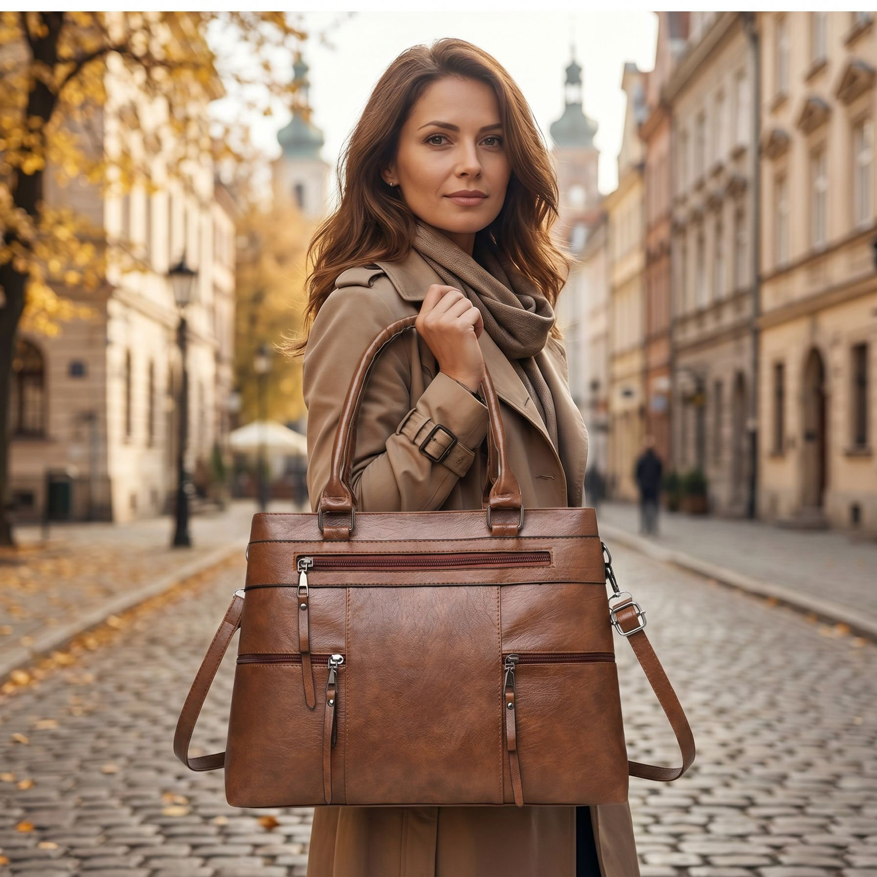 Elegancka, retro damska torba typu tote – duża pojemność, na ramię i przez ramię