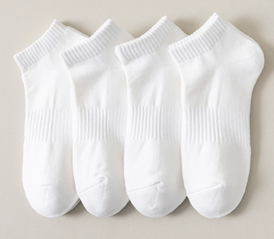 Men's Girl socks, men's autumn and winter sweat absorbing white short socks, youth sports anti odor socks, spring and autumn mid tube socks
