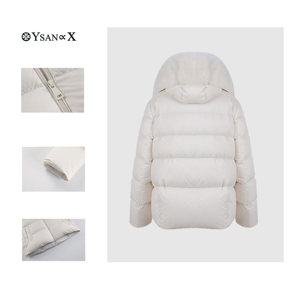 New Arrival High Quality White Women's Puffer Down Coat 15PCS 