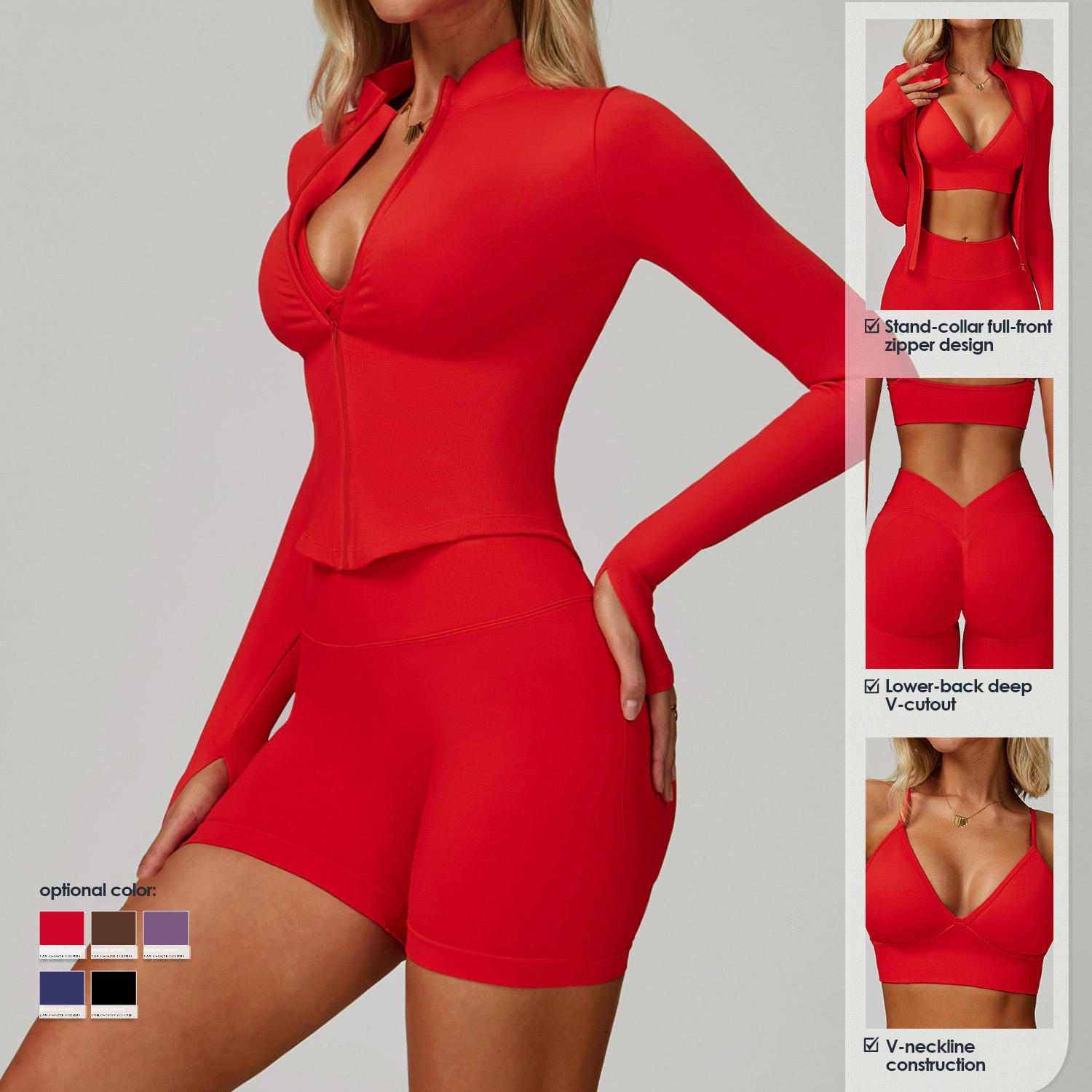  Training Clothing Woman Sports Bra Yoga Jacket Biker Shorts Leggings 20pcs