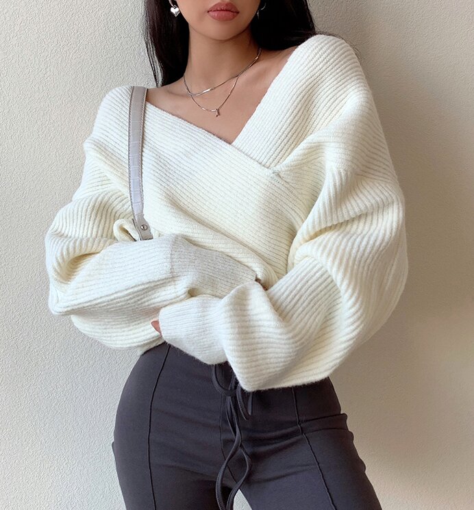 European and American Style Sexy Long-sleeved Sweater  15PCS