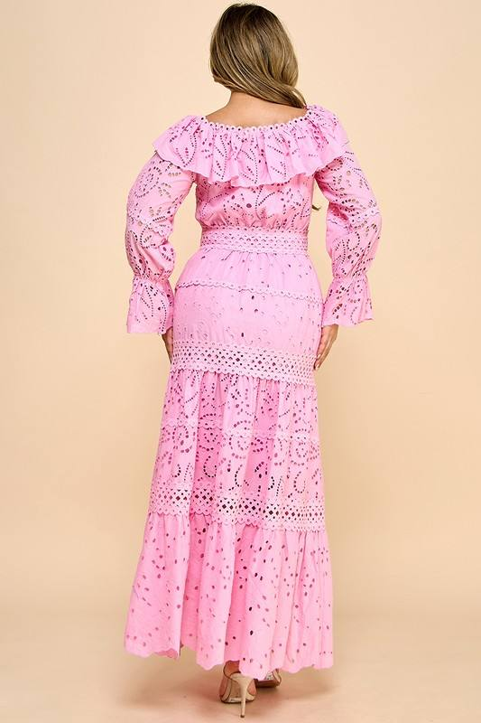 Long Women Embroidered Dress MOQ 15PCS