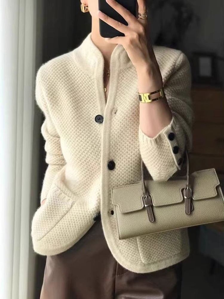 Mongolian Cashmere Cardigan Women 5 PCS 311