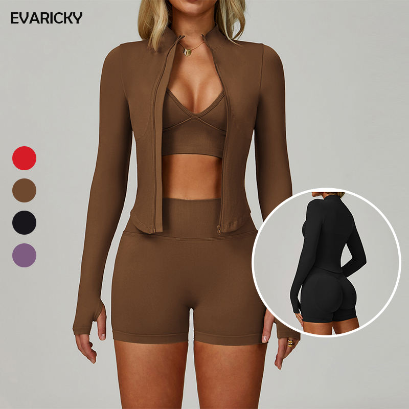  Training Clothing Woman Sports Bra Yoga Jacket Biker Shorts Leggings 20pcs