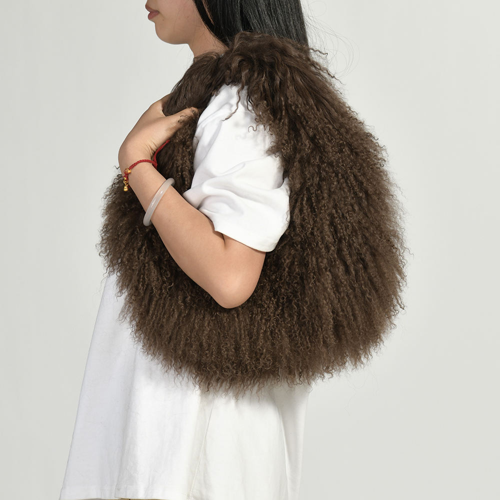 Thick Fluffy Furry Outwear Winter Curly Overcoat Women  10PCS 551