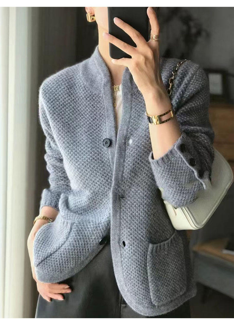 Mongolian Cashmere Cardigan Women 5 PCS 311