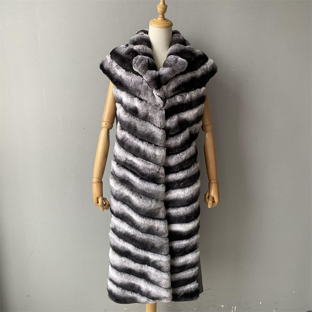 Wool Cashmere Gilet Autumn Chinchilla Fur 1PCS