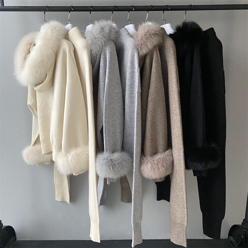 Pullover Wool Knit Coat MOQ 1pcs