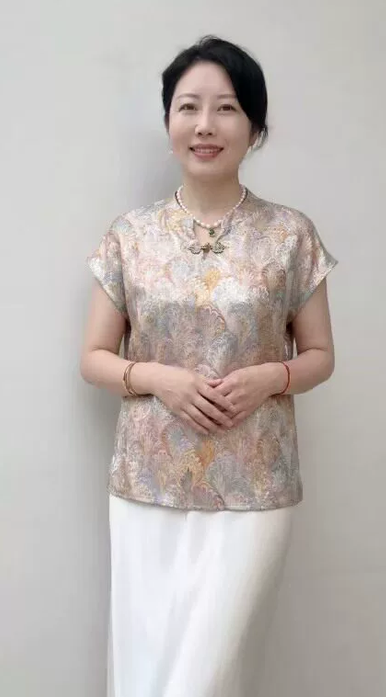 Summer New Chinese Printed Short sleeved T-shirt 2026 New Middle aged and Elderly Women's Wear Chinese Style Chiffon