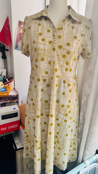 Mom's summer outfit new short sleeved dress dignified and atmospheric chiffon dress 50 year old middle-aged and elderly women's cross knee long skirt