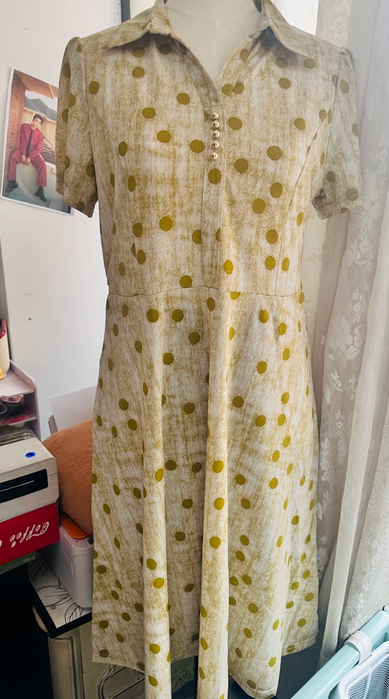 Mom's summer outfit new short sleeved dress dignified and atmospheric chiffon dress 50 year old middle-aged and elderly women's cross knee long skirt