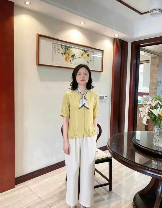 Mother's Summer New Style Short Sleeve T-Shirt Elegant and Dignified Set for Middle-aged and Senior Women Age-defying Top and Wide-leg Pants Two-piece Set