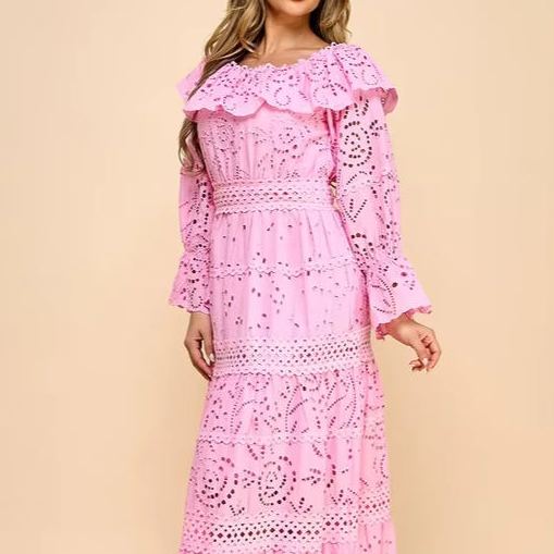 Long Women Embroidered Dress MOQ 15PCS