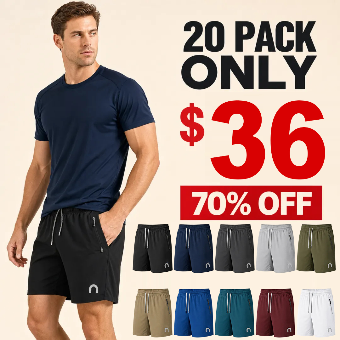 ⏰WAREHOUSE CLEARANCE⚡20-Pack only $36⚡Men's Running Athletic Shorts