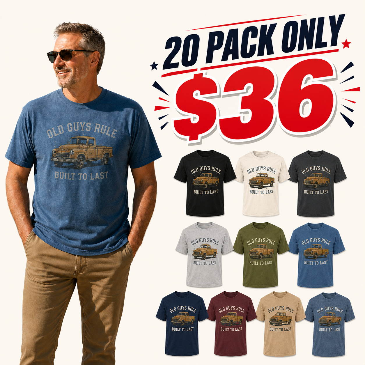 ⏰Store Closing Clearance⚡20 Pack Only $36⚡Men's Vintage Washed Graphic Tee